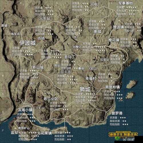 绝地求生刺激战场，沙漠地图普罗港搜点路线全攻略